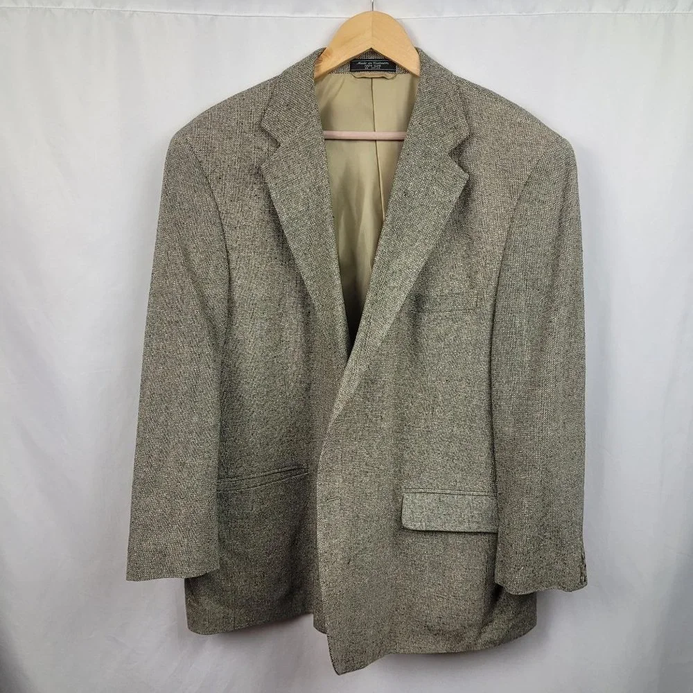 Bert Pulitzer Men Pure Silk Tweed Sports Coat/ Blazer Size 44S - Picture 1 of 7